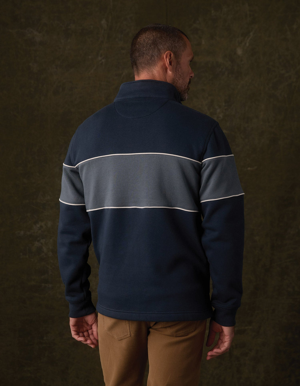 Normal Fleece Retro Quarterzip in Waterloo/Shale Blue