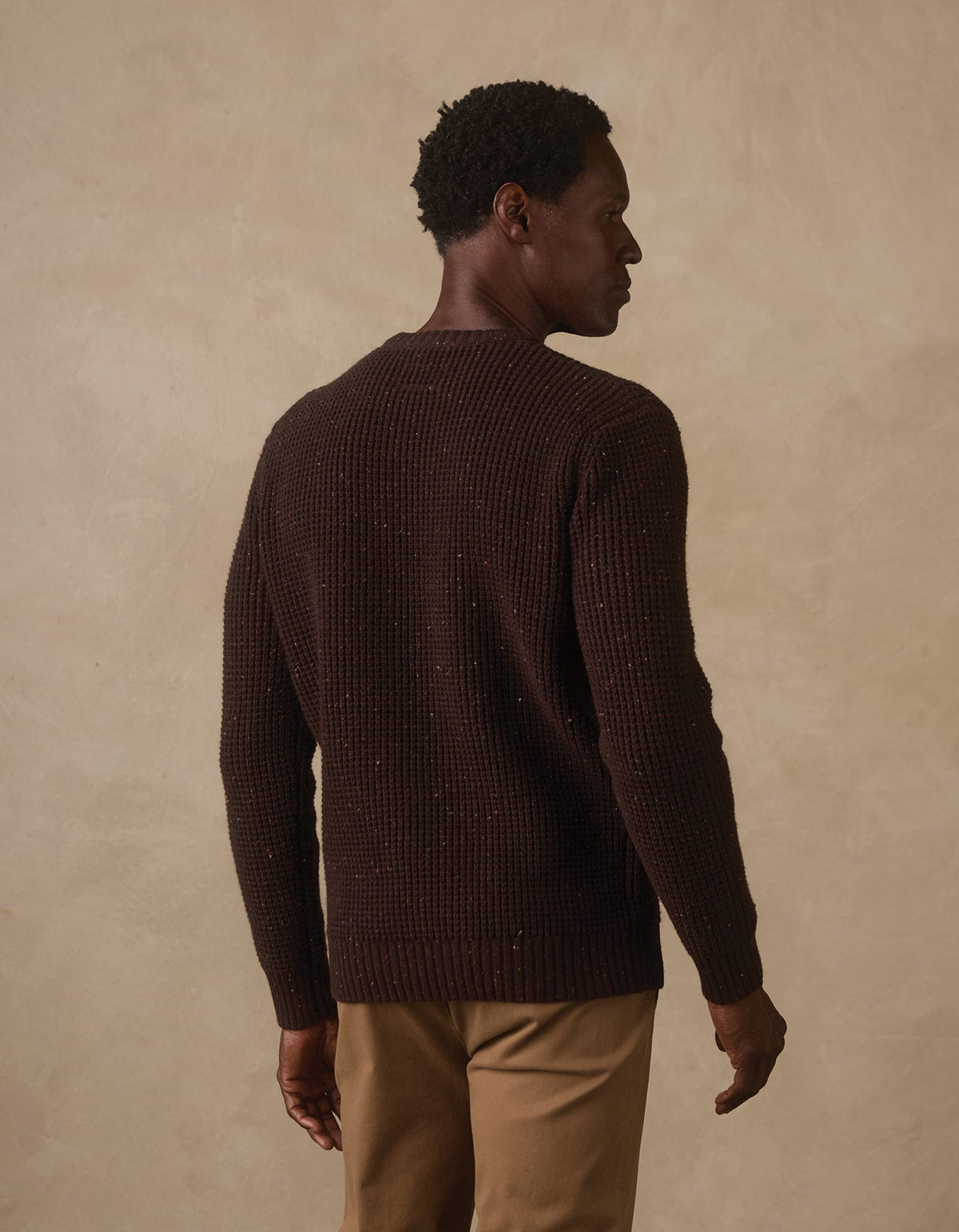 Seawool Nep Crew in Dark Brown