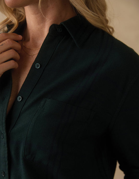 Softloom Flannel Button Up in Emerald Plaid