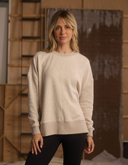 Fleece Puremeso Splitside Pullover in Fawn