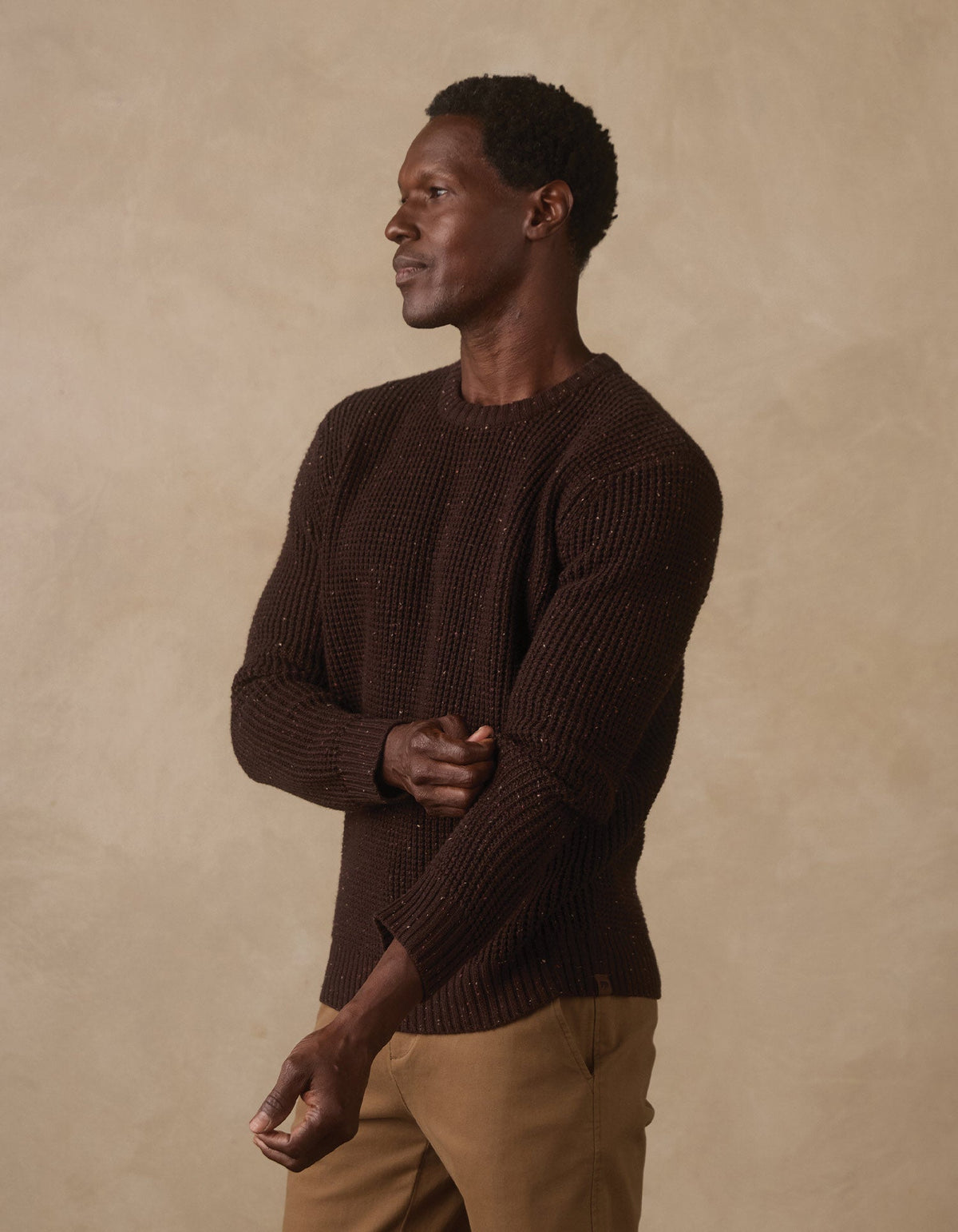 Seawool Nep Crew in Dark Brown