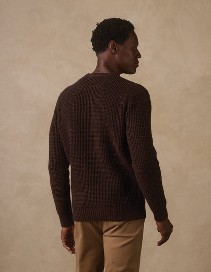 Seawool Nep Crew in Dark Brown