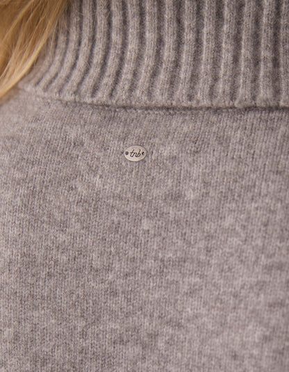Arvada Hi-Neck Sweater Tank in Heather Grey