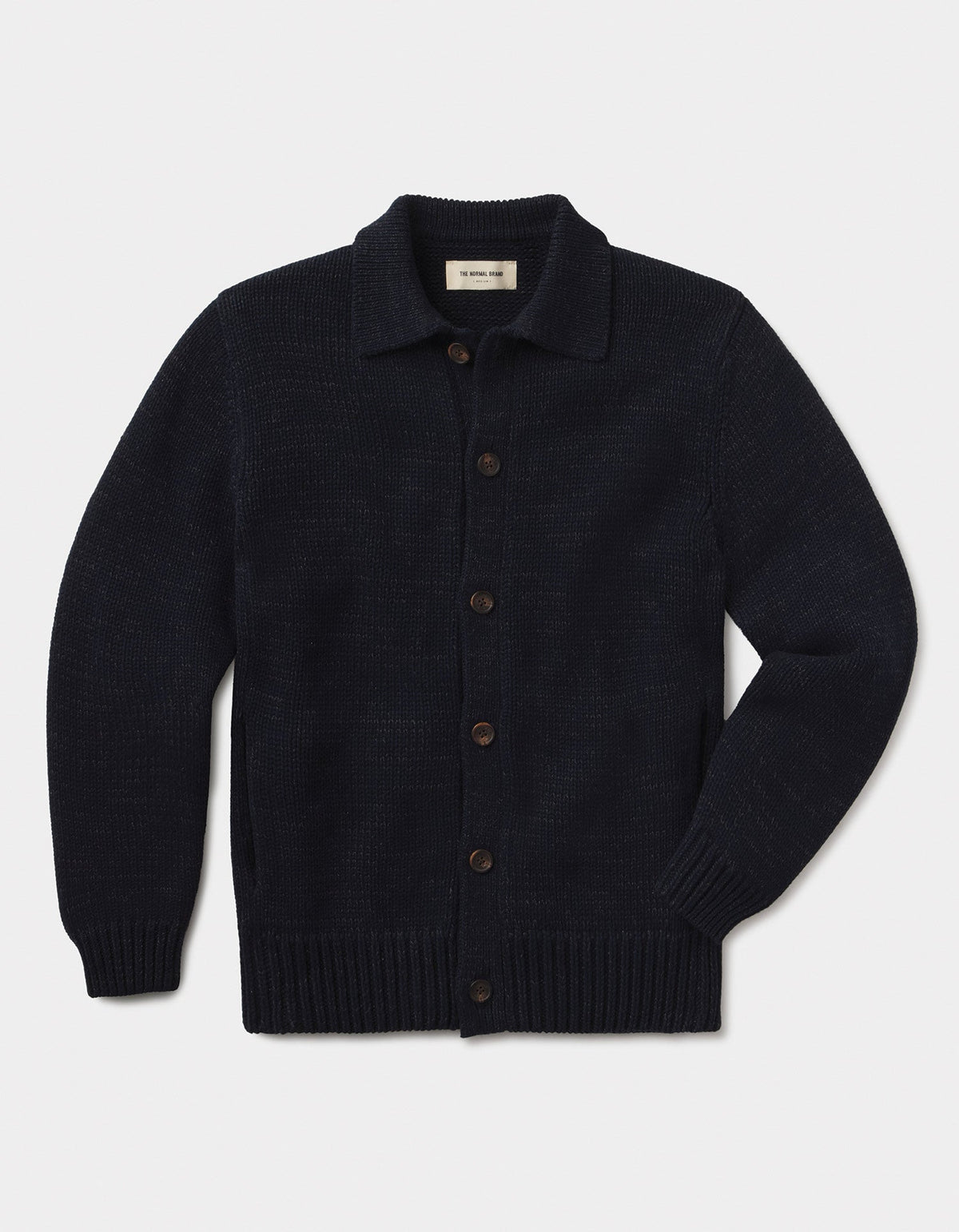 Pub Sweater Jacket in Navy / Grey Nep